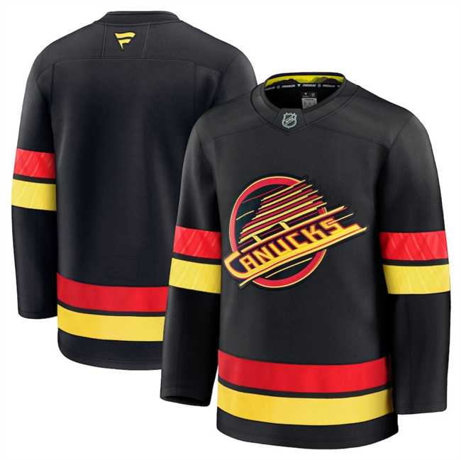 Men%27s Vancouver Canucks Blank Black 2024-25 Alternate Stitched Hockey Jersey Dzhi